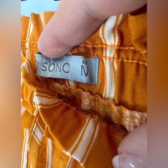 5 for $25- Orange and White Striped Pants made by Ci Sono - Picture 12 of 16